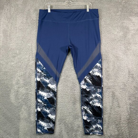 JustFab Pants - JustFab Active Legging Capri Style Dark Navy XXL Stretchy